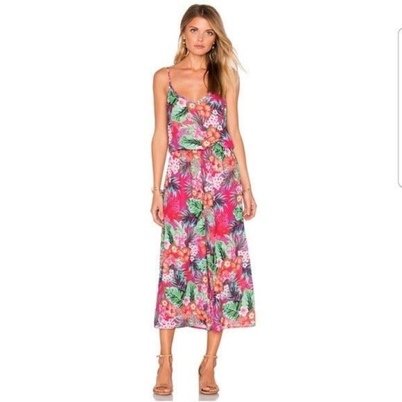 Show Me Your MuMu Pants - MuMu Tropical Floral Crop Jumpsuit xs